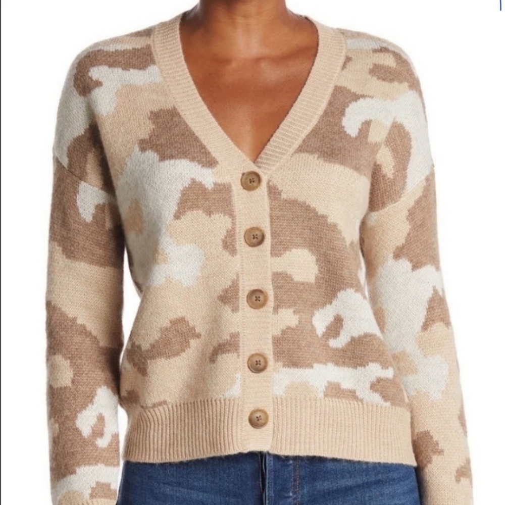 Lucky brand camouflage cardigan sweater Womens Size Sm/P